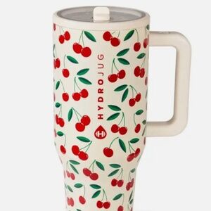 Cherries Hydrojug Traveler 32oz Stainless Steel Flip Straw